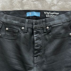 7 FOR ALL MANKIND Coated Skinny Jeans
